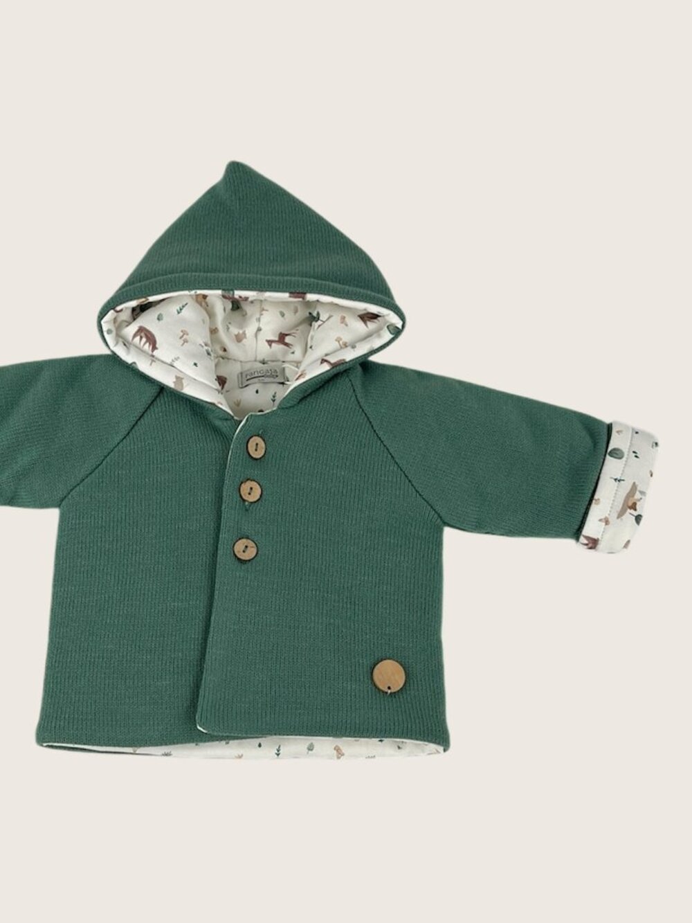 Boutique Clearance 50% Off: Quilted Knit Baby Jacket Elm Green (6M-9M)
